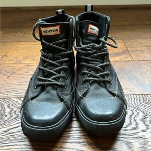 Water proof Hunter by Target black boots. Gently worn. Size 7.